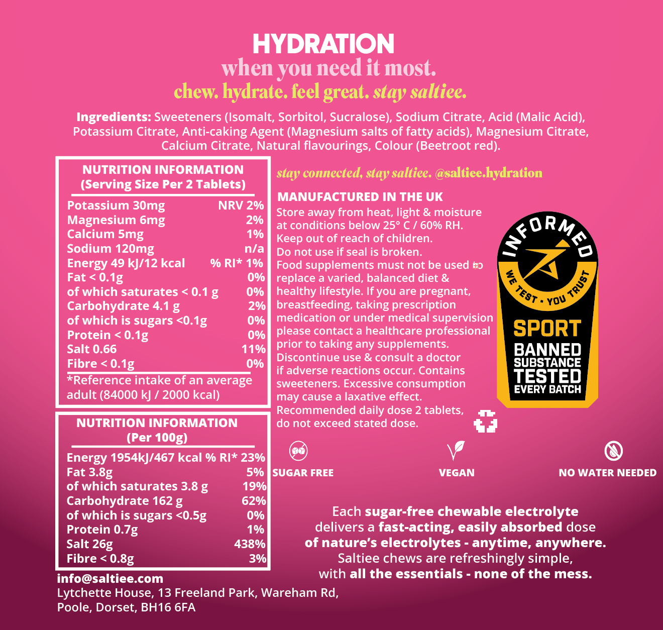 Berry Bliss - Sugar Free Electrolyte Chew