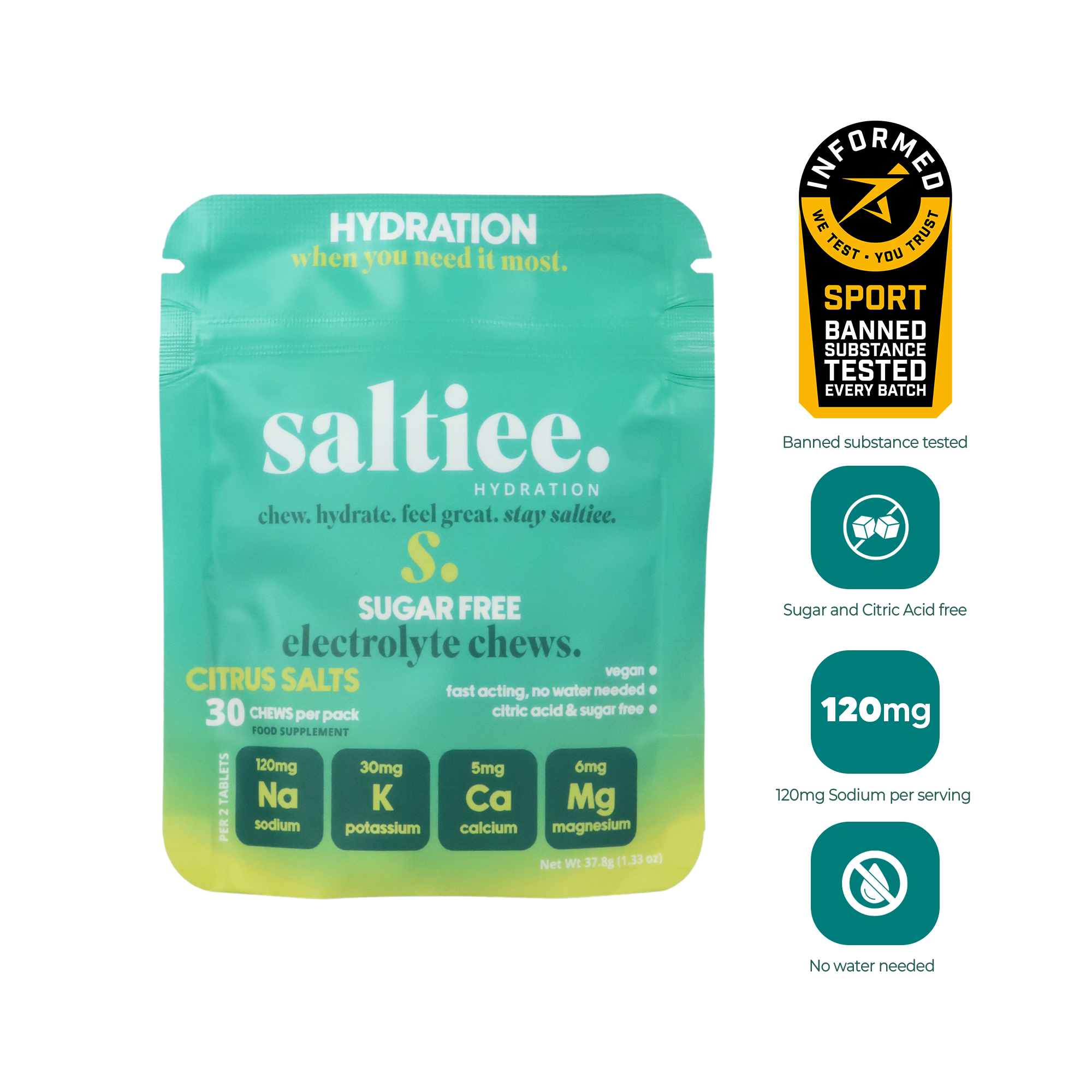 Citrus Salts - Sugar Free Electrolyte Chew