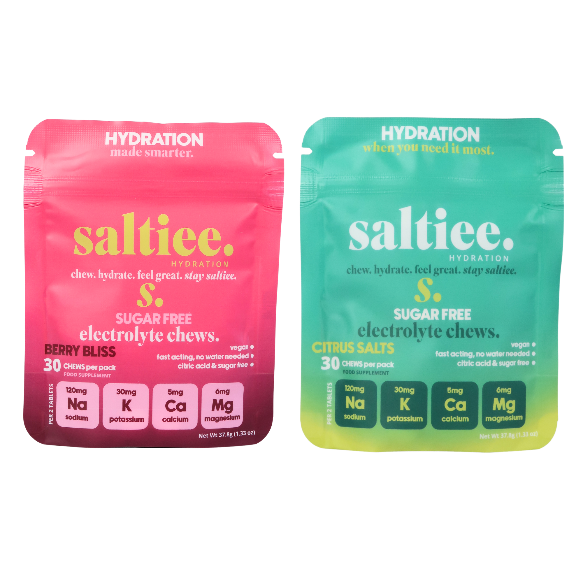 Variety Pack Saltiee Electrolyte Chews - Berry Bliss & Citrus Salts